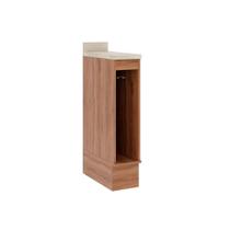 Balcão de Cozinha c/ Tampo Bella 2612 c/ Porta Toalha 20cm Branco - Carraro