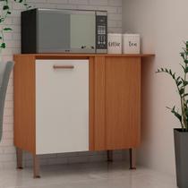 Balcão de Cozinha Canto 100% MDF Essência Bege/Freijo/White Laca Balcão de Cozinha Canto 100% MDF Essência Bege/Freijo/White Laca