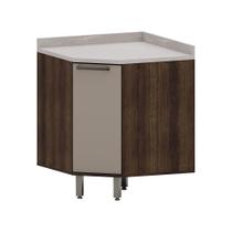 Balcão de Cozinha Canto Diagonal 1 Porta e com Tampo Luna Luciane Móveis