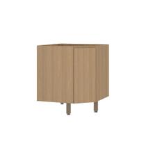 Balcão De Cozinha Canto Diagonal 74cm 1 Porta Sem Tampo Slim Freijó/freijó Brasil