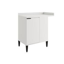 Balcão de Cozinha Canto Miami 1 Porta Com Tampo Carraro Branco