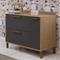 Balcão de Cozinha Castanho/Chumbo 1 Porta e 2 Gavetas