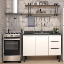 Balcão De Cozinha Com 2 Portas 3 Gavetas Organizador De Talheres Gabinete Em Aço Branco Cozimax