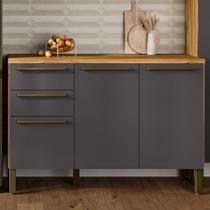 Balcão de Cozinha Com Tampo 3 Portas 2 Gavetas Nápoli Prime 100% MDF