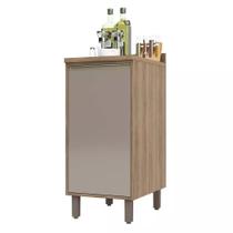 Balcão de Cozinha com Tampo 40 cm 1 Porta de abrir 1 Prateleira Mel Luciane Móveis