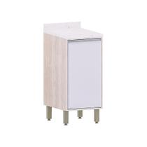 Balcão De Cozinha Com Tampo 40cm 1 Porta Art Luciane Móveis Pátina-cinza Cristal