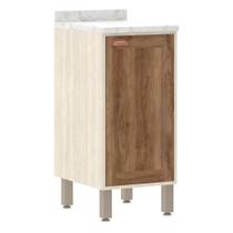 Balcão de Cozinha com Tampo 40cm 1 Porta de Abrir 1 Prateleira Sofia Luciane Móveis