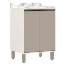 Balcão de Cozinha com Tampo 60 cm 2 Portas de Abrir 1 Prateleira Linea Luciane Móveis