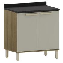 Balcão de Cozinha Com Tampo 80cm Nádia Mocca/Avelã L01 - Mpozenato