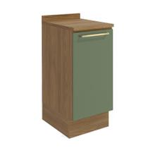 Balcão de Cozinha com Tampo Botanic 1 PT Verde Oliva e Nogueira Balcão de Cozinha com Tampo Botanic 1 PT Verde Oliva e Nogueira