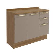 Balcão de Cozinha com Tampo Botanic 2 PT 3 GV Fendi e Nogueira Balcão de Cozinha com Tampo Botanic 2 PT 3 GV Fendi e Nogueira