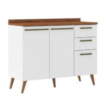 Balcão de Cozinha com Tampo Favorita Branco / Branco Nature