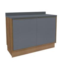 Balcão de Cozinha com Tampo Herval Ten, 100% MDF, 2 Portas 120 cm Balcão de Cozinha com Tampo Herval Ten, 100% MDF, 2 Portas 120 cm