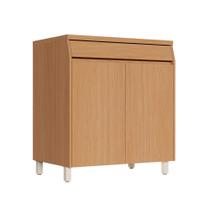 Balcão de Cozinha com Tampo Simone Mendes 100% MDF 2 Portas 1 Gaveta Carvalho Balcão de Cozinha com Tampo Simone Mendes 100% MDF 2 Portas 1 Gaveta Carvalho
