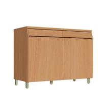 Balcão de Cozinha com Tampo Simone Mendes 100% MDF 2 Portas 2 Gavetas Carvalho Balcão de Cozinha com Tampo Simone Mendes 100% MDF 2 Portas 2 Gavetas Carvalho
