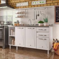 Balcão de Cozinha de Aço Telasul Star New 150cm Para Pia Bco