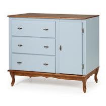 Balcão de Cozinha de Madeira Copenhagen 119 cm com 3 Gavetas e 1 Porta - 2063