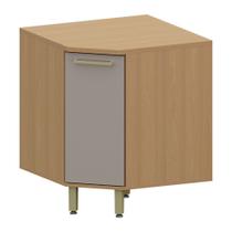 Balcão de Cozinha Diagonal 100 MDF 1 Porta Com Tampo 74cm Duna Luciane Móveis