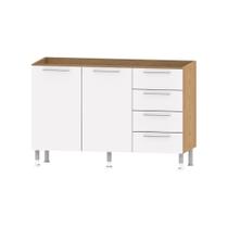 Balcão de Cozinha Ditália Aspen 2 pt 4 gavetas CV/BR CD-104