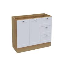 Balcão de Cozinha Ditália Denver Riviera Branco CD-1014 cozy Balcão de Cozinha Ditália Denver Riviera Branco CD-1014 cozy