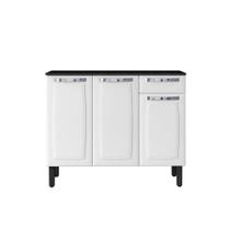 Balcão de Cozinha em Aço 3 Portas e 1 Gaveta Rose Itatiaia Branco