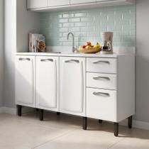 Balcão de Cozinha em Aço 4 Portas 2 Gavetas 160cm sem Tampo New Premium Itatiaia Branco Balcão de Cozinha em Aço 4 Portas 2 Gavetas 160cm sem Tampo New Premium Itatiaia Branco