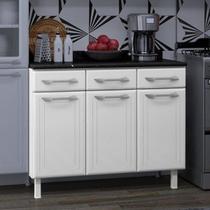 Balcão de Cozinha em Aço Triplo com Tampo Topázio Balcão de Cozinha em Aço Triplo com Tampo Topázio