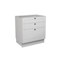 Balcão de Cozinha Évora PH 3120 c/ 3 Gavetas s/ Tampo 80cm Branco - Herval Balcão de Cozinha Évora PH 3120 c/ 3 Gavetas s/ Tampo 80cm Branco - Herval
