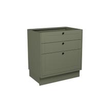 Balcão de Cozinha Évora PH 3120 c/ 3 Gavetas s/ Tampo 80cm Verde - Herval