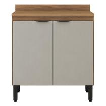 Balcão de Cozinha Firenze 2 Portas 80 cm Amêndola Touch Nude Prime Tx - Demóbile