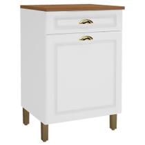 Balcão de Cozinha Firenze 60cm 1 Porta e 1 Gaveta com Tampo MDF - Indékes