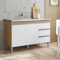 Balcão de Cozinha Gabinete 120cm Andréia Sem Tampo AJL