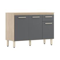 Balcão de Cozinha Gabinete Pia 120cm 3 Portas e 1 Gaveta Multimóveis CR20239