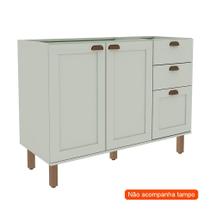 Balcão de Cozinha Iluminata 2 PT 3 GV Mint 120 cm Balcão de Cozinha Iluminata 2 PT 3 GV Mint 120 cm