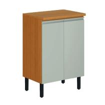 Balcão de Cozinha Itatiaia Duplo Com Tampo 2 Portas 0,70m Cinamomo/Off White Namur