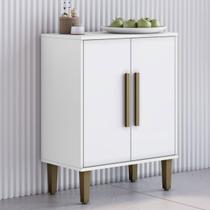 Balcão de Cozinha Lorena 2 Portas 1 Prateleira Branco - Kaiki Móveis