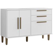 Balcão de Cozinha Lorena 3 Portas 2 Gavetas Branco Kaiki Móveis