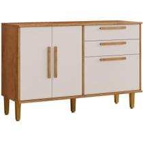 Balcão de Cozinha Lorena 3 Portas 2 Gavetas Nature Off Kaiki Móveis