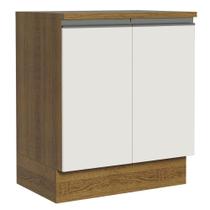 Balcão de Cozinha Madesa Glamy 70 cm 2 Portas - Rustic/Branco