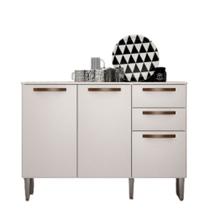 Balcão de Cozinha Maísa 118cm 3 Portas 2 Gavetas Mobilihouse