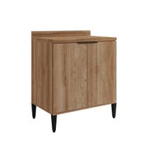 Balcão de Cozinha Miami 800mm 2 Portas Com Tampo Carraro Freijó