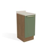 Balcão de Cozinha Modulado Botanic M621 1 Porta c/Tampo 40cm Nogueira/Oliva/Orion - Kappesberg Balcão de Cozinha Modulado Botanic M621 1 Porta c/Tampo 40cm Nogueira/Oliva/Orion - Kappesberg