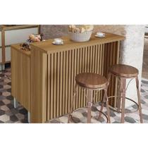 Balcão de Cozinha Modulado Burguesa c/ 2 Portas e 3 Gavetas 120cm Freijó/Branco - Nesher