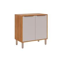 Balcão de Cozinha Modulado c/ Tampo Celeste c/ 2 Portas 80cm Cinamomo/Off White - MGM