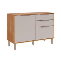 Balcão de Cozinha Modulado c/ Tampo Celeste c/ 2 Portas e 2 Gavetas 120cm Cinamomo/Off White - MGM