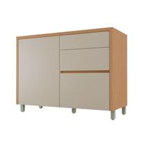 Balcão de Cozinha Modulado c/ Tampo Condessa c/ 1 Porta e 3 Gavetas 120cm Carvalho/Greice - Nesher Balcão de Cozinha Modulado c/ Tampo Condessa c/ 1 Porta e 3 Gavetas 120cm Carvalho/Greice - Nesher