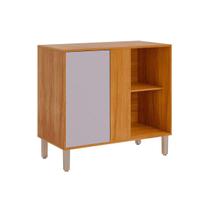 Balcão de Cozinha Modulado c/ Tampo Esplêndida de Canto c/ 1 Porta 92cm Cinamomo/Platina - MGM