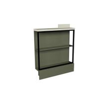 Balcão de Cozinha Modulado c/ Tampo Évora PH 3070 c/ 2 Prateleiras 78.5cm Verde/Cinza Argila - Herval