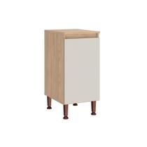 Balcão de Cozinha Modulado c/ Tampo Rebeca c/ 1 Porta 40cm Mel/Off White - Movelbento