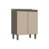 Balcão de Cozinha Modulado Connect c/ 2 Portas c/Tampo Duna/Cristal - Henn